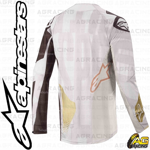 Alpinestars Techstar Factory Metal Grey Black Copper Race Jersey Shirt