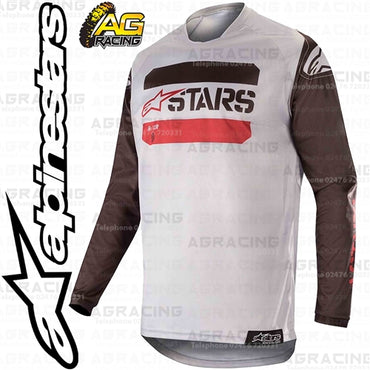 Alpinestars Racer Tactical Black Grey Burgundy Race Jersey