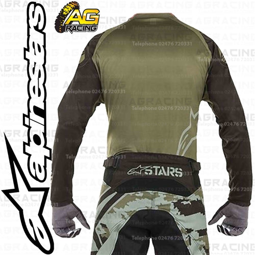 Alpinestars Racer Tactical Black Military Green Race Jersey
