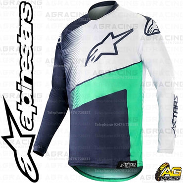 Alpinestars Racer Supermatic Dark Navy Teal White Race Jersey