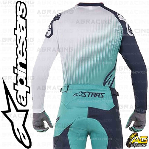Alpinestars Racer Supermatic Dark Navy Teal White Race Jersey