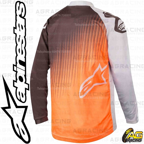 Alpinestars Racer Supermatic Light Grey Orange Fluo Black Race Jersey