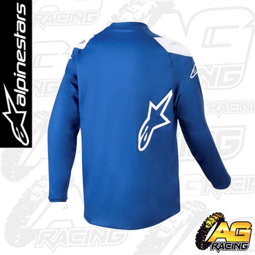 Alpinestars 2023 Racer Narin Blue Ray White Kids Jersey