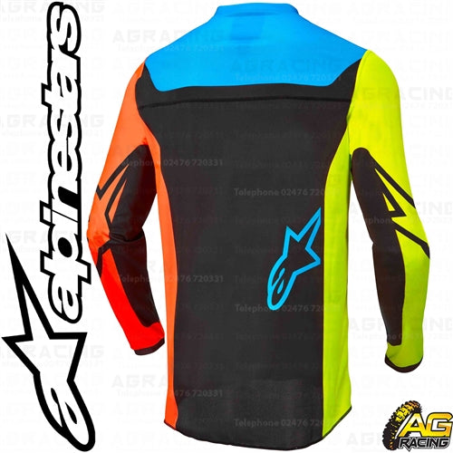 Alpinestars  Racer Compass Black Yellow Fluo Coral Youth Kids Combo Kit