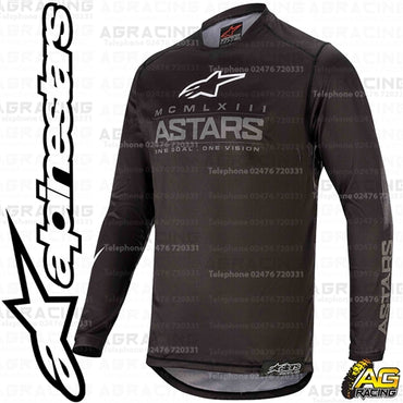 Alpinestars Racer Graphite Black Dark Grey Youth Children's Race Jersey