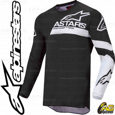 Alpinestars Racer Chaser Black White Youth Children's Race Jersey