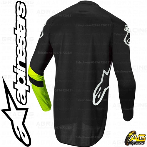 Alpinestars Racer Chaser Black Yellow Fluo Youth Children's Race Jersey