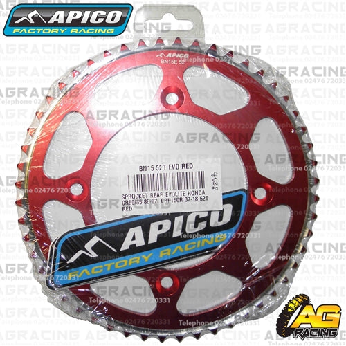 Apico Evolite Red Rear Sprocket 420 Pitch For Honda CR 80R 1986-2001