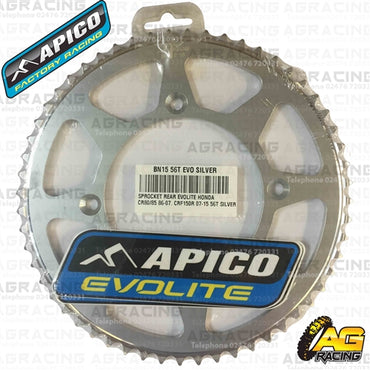 Apico Evolite Silver Rear Sprocket 420 Pitch For Honda CR 80R 1986-2001