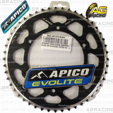 Apico Evolite Black Rear Sprocket 520 Pitch For Kawasaki KX 125 1990-2008