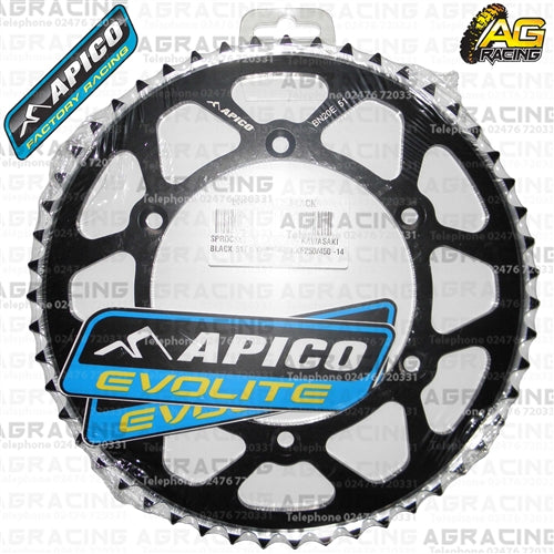 Apico Evolite Black Rear Sprocket 520 Pitch For Kawasaki KX 125 1990-2008