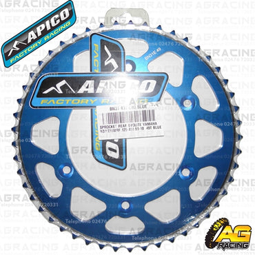 Apico Evolite Blue Rear Sprocket 520 Pitch For Yamaha YZ 125 1999-2018