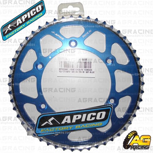 Apico Evolite Blue Rear Sprocket 520 Pitch For Yamaha YZ 125 1999-2018