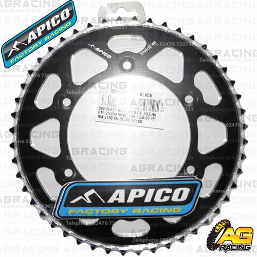 Apico Evolite Black Rear Sprocket 520 Pitch For Suzuki RM 125 1992-2008