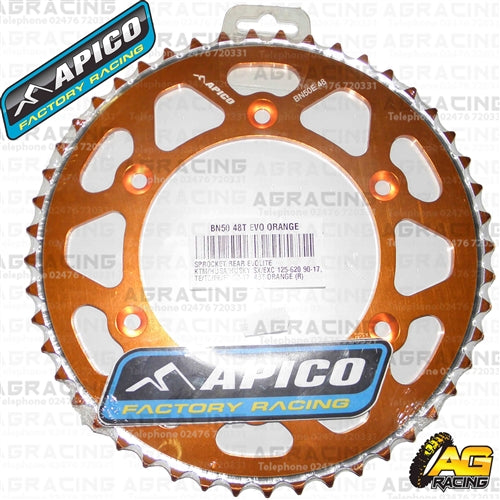 Apico Evolite Orange Rear Sprocket 520 Pitch For Husaberg TE 125 2012-2014