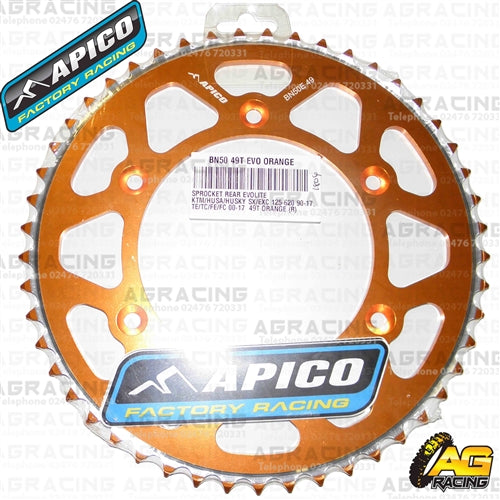 Apico Evolite Orange Rear Sprocket 520 Pitch For Husaberg TE 125 2012-2014