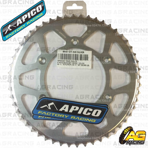 Apico Evolite Silver Rear Sprocket 520 Pitch For Husaberg TE 125 2012-2014