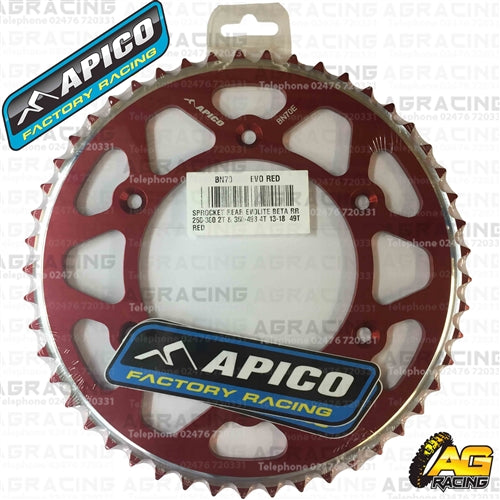 Apico Evolite Red Rear Sprocket 520 Pitch For Beta 250RR 2T 2013-2018