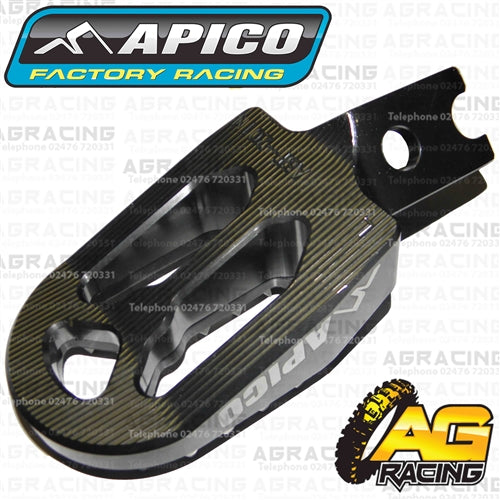 Apico Pro Bite Pro-Bite Titanium Grey Wide Footpegs For Honda CR 125 2002-2007 Motocross Enduro