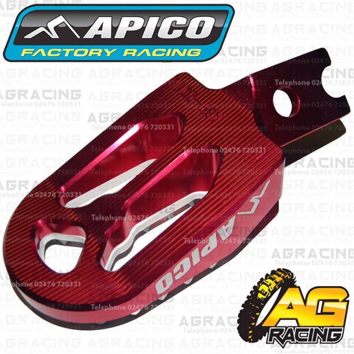 Apico Pro Bite Pro-Bite Red Wide Footpegs For Honda CR 125 2002-2007 Motocross Enduro