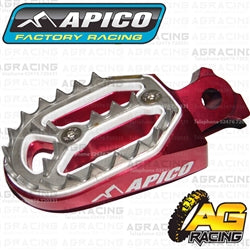 Apico Pro Bite Pro-Bite Red Wide Footpegs For Husqvarna WR 125 1999-2013 Motocross Enduro