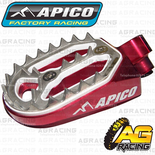 Apico Pro Bite Pro-Bite Red Wide Footpegs For Husqvarna CR 50 1999-2013 Motocross Enduro