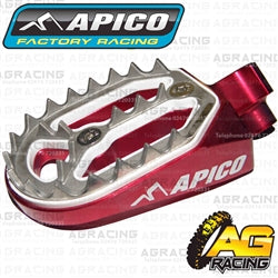 Apico Pro Bite Pro-Bite Red Wide Footpegs For Husqvarna WR 125 1999-2013 Motocross Enduro