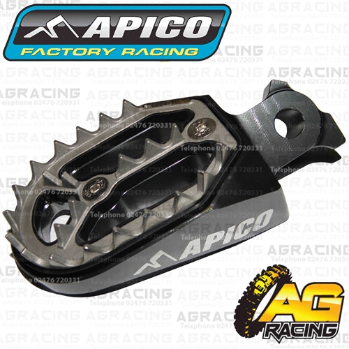 Apico Pro Bite Pro-Bite Titanium Grey Wide Footpegs For Husqvarna CR 50 1999-2013 Motocross Enduro