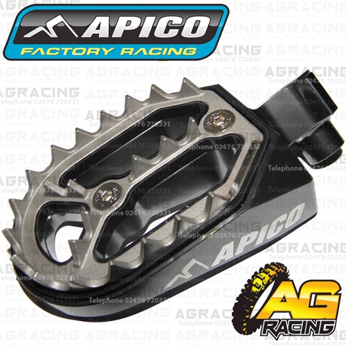 Apico Pro Bite Pro-Bite Titanium Grey Wide Footpegs For Husqvarna CR 50 1999-2013 Motocross Enduro