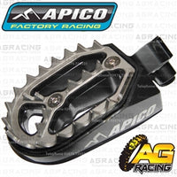Apico Pro Bite Pro-Bite Titanium Grey Wide Footpegs For Husqvarna SMS 125 1999-2013 Motocross Enduro