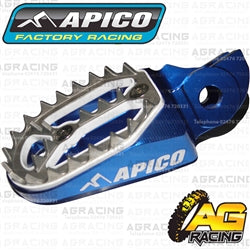 Apico Pro Bite Pro-Bite Blue Wide Footpegs Pegs For Husqvarna FE 350 2017-2018 Motocross Enduro