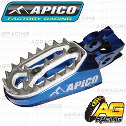 Apico Pro Bite Pro-Bite Blue Wide Footpegs Pegs For Husqvarna FE 350 2017-2018 Motocross Enduro