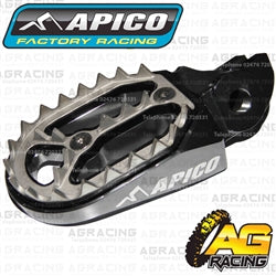 Apico Pro Bite Pro-Bite Titanium Grey Wide Footpegs Pegs For KTM XC-W 150 2017-2018 Motocross Enduro
