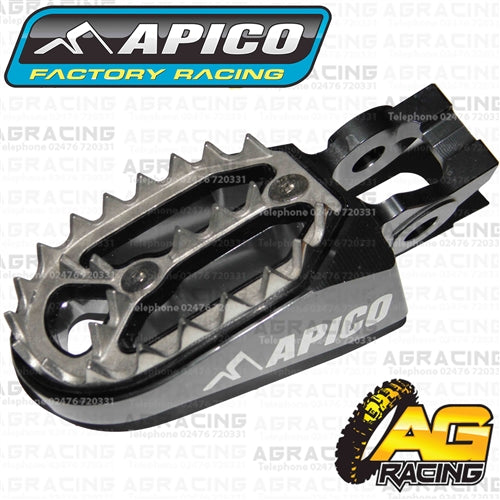 Apico Pro Bite Pro-Bite Titanium Grey Wide Footpegs Pegs For KTM SX 85 2018 Motocross Enduro