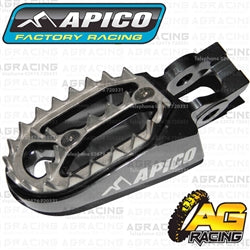 Apico Pro Bite Pro-Bite Titanium Grey Wide Footpegs Pegs For KTM SX-F 350 2016-2018 Motocross Enduro