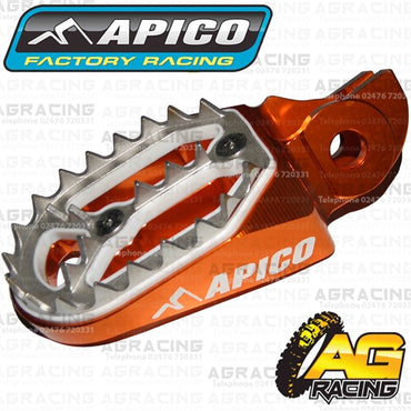 Apico Pro Bite Pro-Bite Orange Wide Footpegs Pegs For KTM SX 85 2018 Motocross Enduro