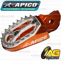 Apico Pro Bite Pro-Bite Orange Wide Footpegs Pegs For KTM SX-F 350 2016-2018 Motocross Enduro