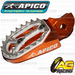Apico Pro Bite Pro-Bite Orange Wide Footpegs Pegs For KTM XC-F 350 2016-2018 Motocross Enduro