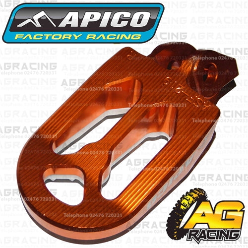 Apico Pro Bite Pro-Bite Orange Wide Footpegs Pegs For KTM SX 85 2018 Motocross Enduro