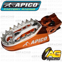 Apico Pro Bite Pro-Bite Orange Wide Footpegs Pegs For KTM SX-F 350 2016-2018 Motocross Enduro