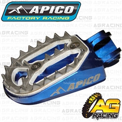 Apico Pro Bite Pro-Bite Blue Wide Footpegs Pegs For Husqvarna 701 Enduro 2016 Motocross Enduro