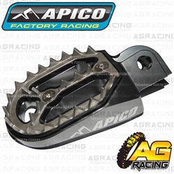 Apico Pro Bite Pro-Bite Titanium Grey Wide Footpegs Pegs For Husaberg TE 250 2011-2014 Motocross Enduro