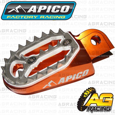 Apico Pro Bite Pro-Bite Orange Wide Footpegs Pegs For Beta RR 2T 250 2013-2018 Motocross Enduro