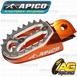 Apico Pro Bite Pro-Bite Orange Wide Footpegs Pegs For KTM EXC-F 250 1998-2016 Motocross Enduro