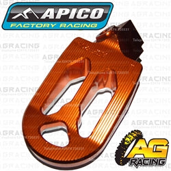 Apico Pro Bite Pro-Bite Orange Wide Footpegs Pegs For Beta RR 4T 498 2010-2018 Motocross Enduro
