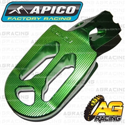 Apico Pro Bite Pro-Bite Green Wide Footpegs Pegs For Kawasaki KX 450F 2007-2018 Motocross Enduro