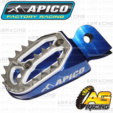 Apico Pro Bite Pro-Bite Blue Wide Footpegs Pegs For Yamaha YZ 85 2003-2018 Motocross Enduro