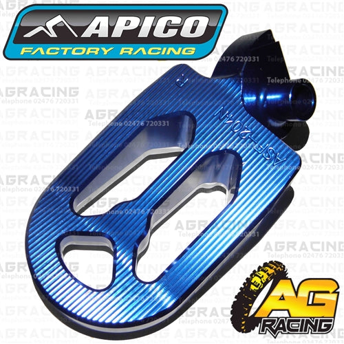 Apico Pro Bite Pro-Bite Blue Wide Footpegs Pegs For Yamaha YZ 85 2003-2018 Motocross Enduro