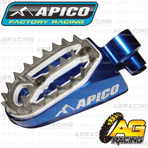 Apico Pro Bite Pro-Bite Blue Wide Footpegs Pegs For Yamaha YZ 85 2003-2018 Motocross Enduro