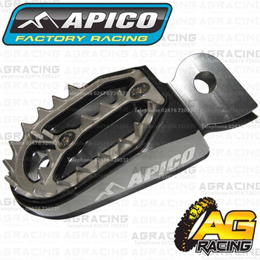 Apico Pro Bite Pro-Bite Titanium Grey Wide Footpegs Pegs For Yamaha YZ 85 2003-2018 Motocross Enduro